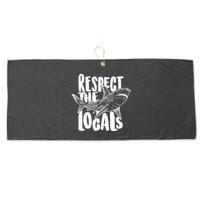 Respect The Locals Shark Week Lover Large Microfiber Waffle Golf Towel
