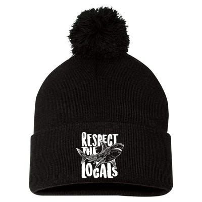 Respect The Locals Shark Week Lover Pom Pom 12in Knit Beanie