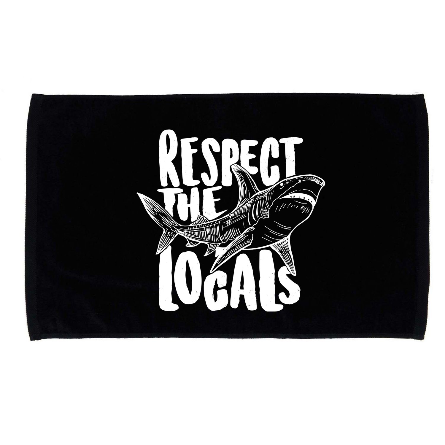 Respect The Locals Shark Week Lover Microfiber Hand Towel