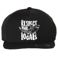 Respect The Locals Shark Week Lover Wool Snapback Cap