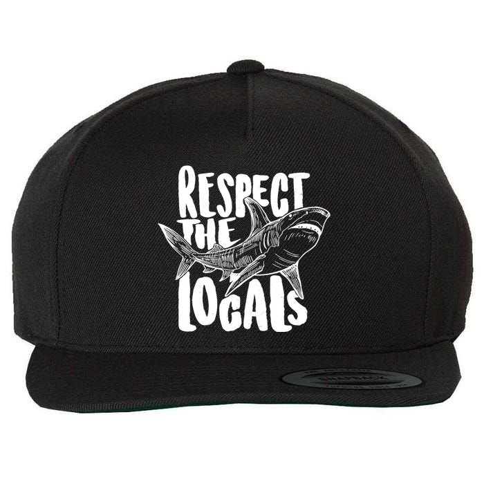 Respect The Locals Shark Week Lover Wool Snapback Cap