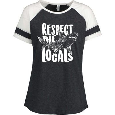 Respect The Locals Shark Week Lover Enza Ladies Jersey Colorblock Tee