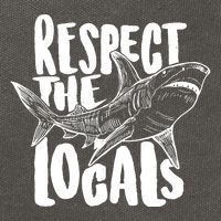 Respect The Locals Shark Week Lover Cotton Canvas Backpack