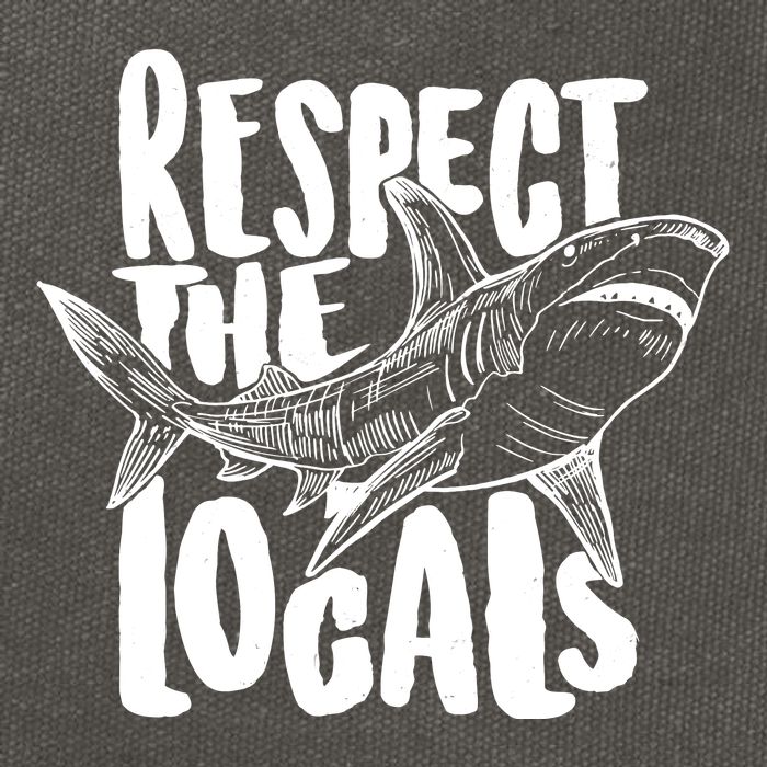Respect The Locals Shark Week Lover Cotton Canvas Backpack