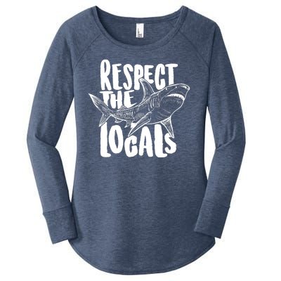 Respect The Locals Shark Week Lover Women's Perfect Tri Tunic Long Sleeve Shirt