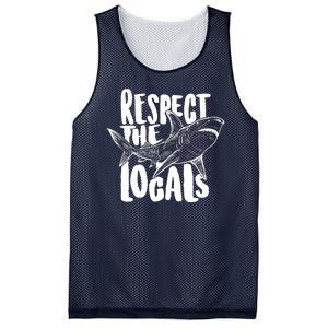 Respect The Locals Shark Week Lover Mesh Reversible Basketball Jersey Tank