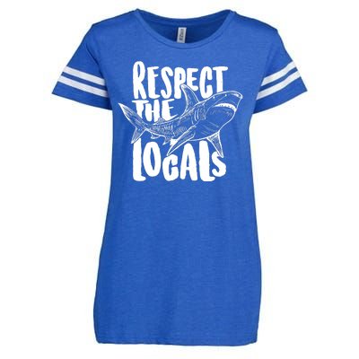 Respect The Locals Shark Week Lover Enza Ladies Jersey Football T-Shirt