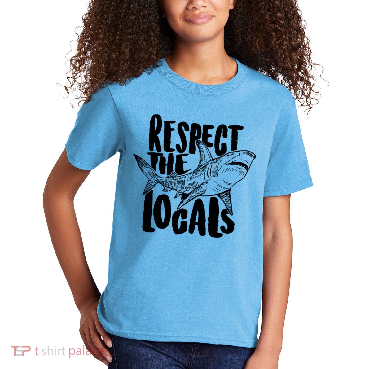 Respect The Locals Shark Week Lover Kids T-Shirt