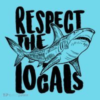 Respect The Locals Shark Week Lover Kids T-Shirt