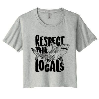 Respect The Locals Shark Week Lover Women's Crop Top Tee