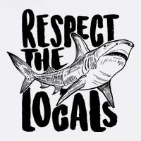 Respect The Locals Shark Week Lover Garment-Dyed Sweatshirt