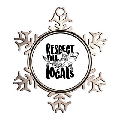 Respect The Locals Shark Week Lover Metallic Star Ornament