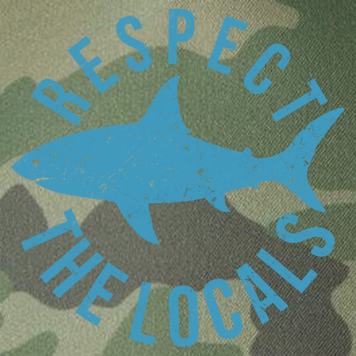 Respect The Locals Warning Shark Week Legacy Tie Dye Trucker Hat