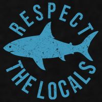Respect The Locals Warning Shark Week Ladies PosiCharge Tri-Blend Wicking Tank