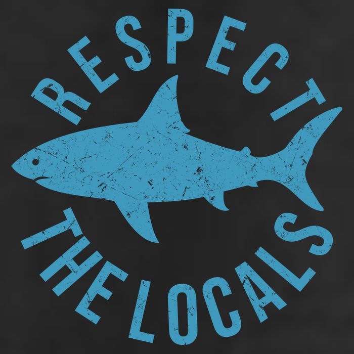 Respect The Locals Warning Shark Week Cool Comfort Performance Bucket Hat