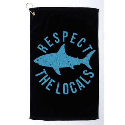 Respect The Locals Warning Shark Week Platinum Collection Golf Towel