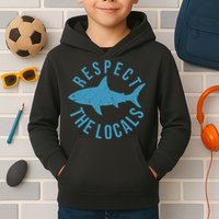 Respect The Locals Warning Shark Week Kids Hoodie