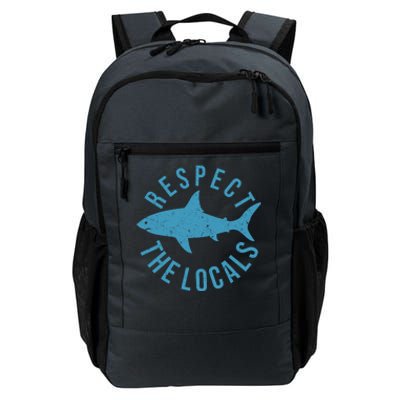 Respect The Locals Warning Shark Week Daily Commute Backpack