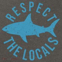 Respect The Locals Warning Shark Week Cotton Canvas Backpack