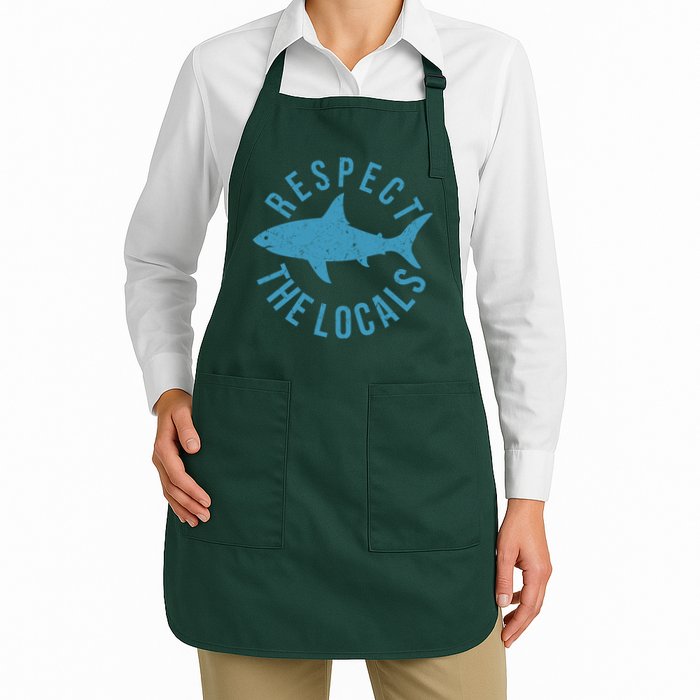 Respect The Locals Warning Shark Week Apron