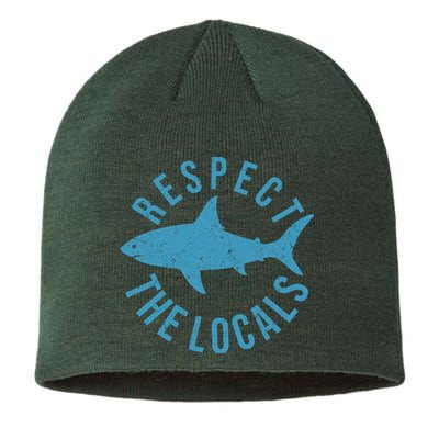 Respect The Locals Warning Shark Week Sustainable Beanie