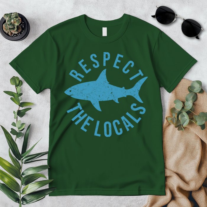 Respect The Locals Warning Shark Week Premium T-Shirt