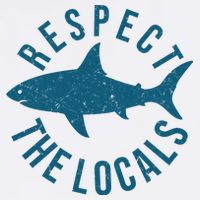 Respect The Locals Warning Shark Week Garment-Dyed Sweatshirt