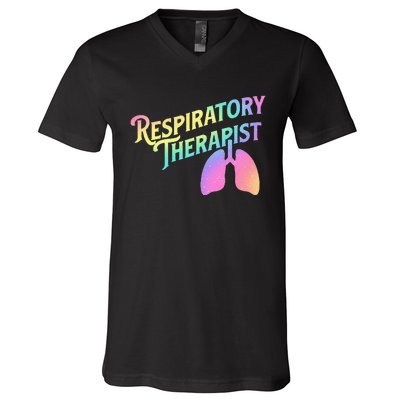 Respiratory Therapist Lung Therapy Pulmonology Nurse Week V-Neck T-Shirt