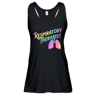 Respiratory Therapist Lung Therapy Pulmonology Nurse Week Ladies Essential Flowy Tank