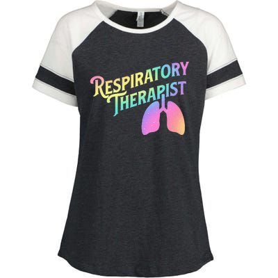 Respiratory Therapist Lung Therapy Pulmonology Nurse Week Enza Ladies Jersey Colorblock Tee