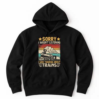Retro Train Lover Model Railroad Conductor Funny Train Hoodie