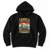 Retro Train Lover Model Railroad Conductor Funny Train Hoodie