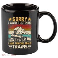 Retro Train Lover Model Railroad Conductor Funny Train 11oz C Handle Ceramic Mug