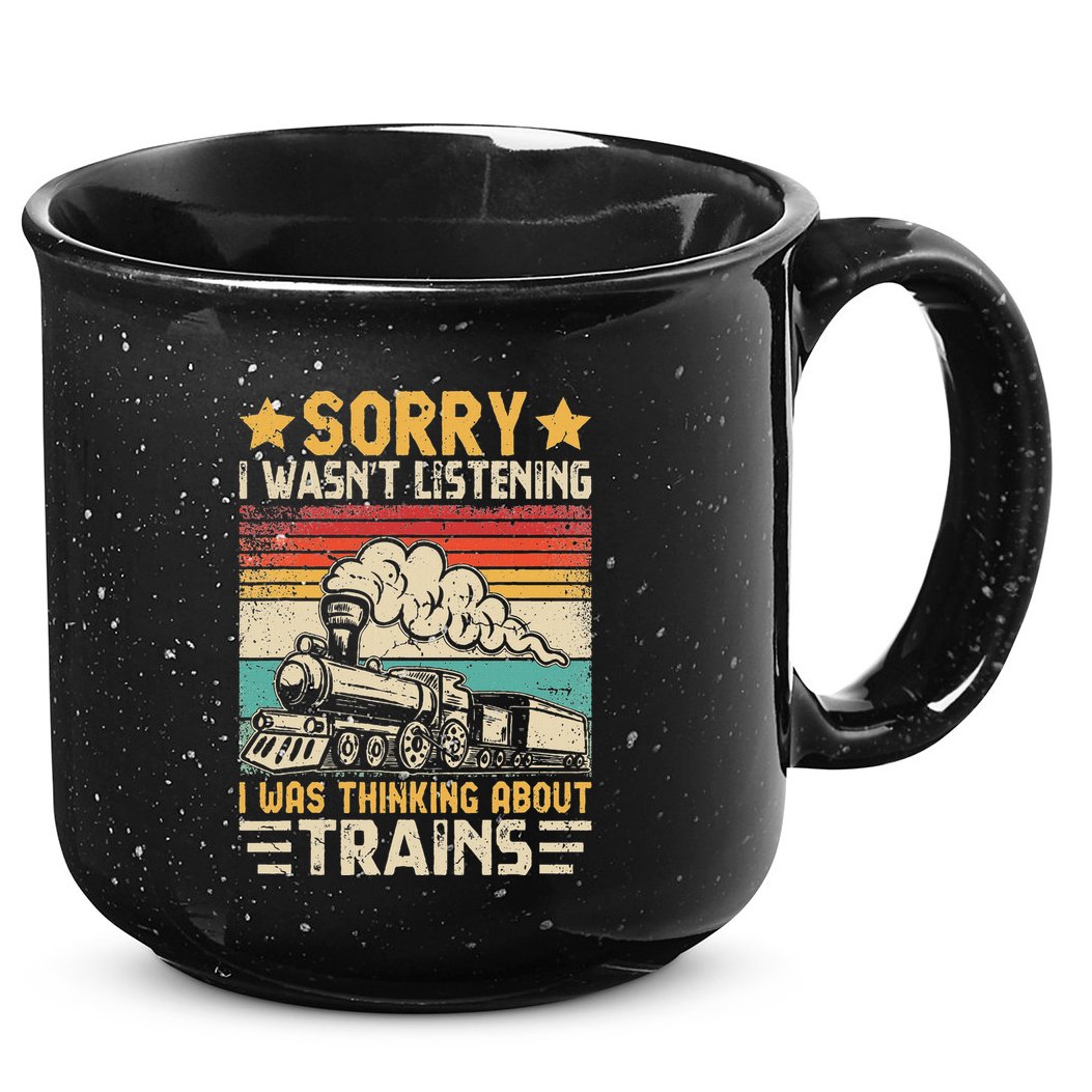 Retro Train Lover Model Railroad Conductor Funny Train 15oz Campfire Ceramic Mug