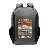 Retro Train Lover Model Railroad Conductor Funny Train Vector Backpack