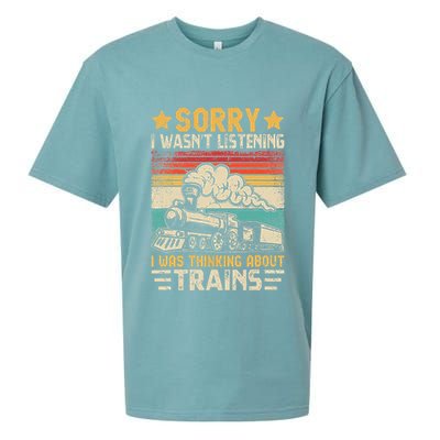 Retro Train Lover Model Railroad Conductor Funny Train Sueded Cloud Jersey T-Shirt