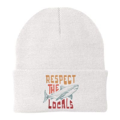 Respect The Locals Shark Ocean Animal Rights Biology Life Beanie