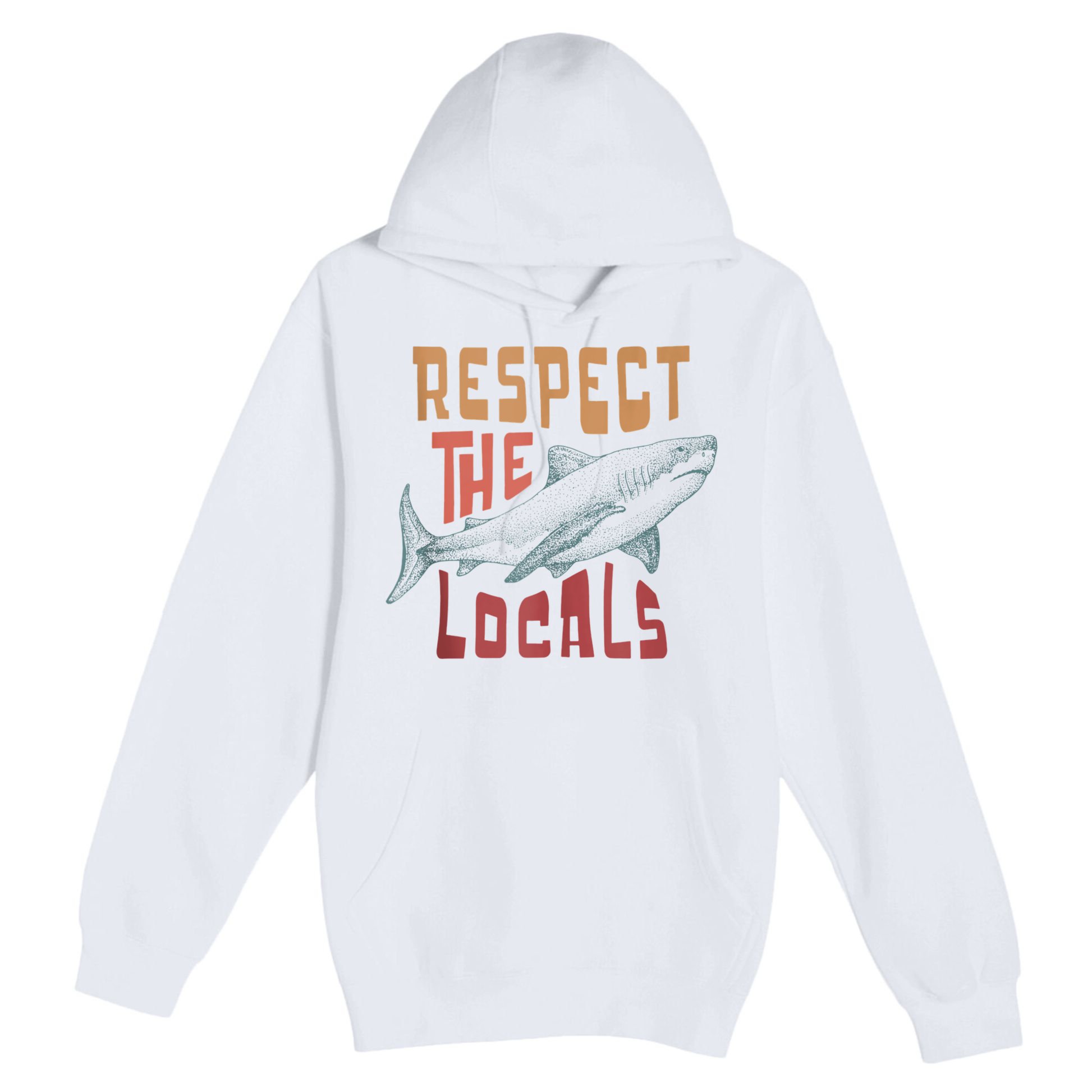 Respect The Locals Shark Ocean Animal Rights Biology Life Premium Pullover Hoodie