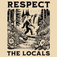 Respect The Locals Sasquatch Drawstring Bag