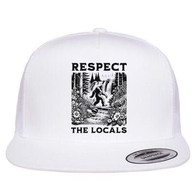 Respect The Locals Sasquatch Flat Bill Trucker Hat