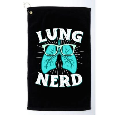 Respiratory Therapist Lung Nerd RRT CRT RT Pulmonologist Platinum Collection Golf Towel