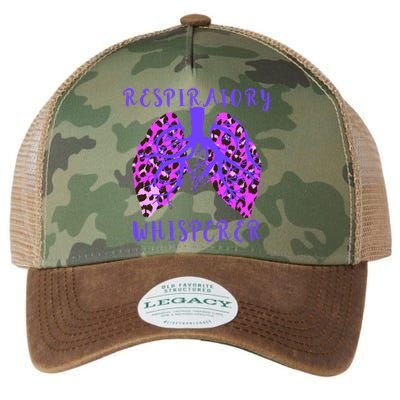 Respiratory Therapist Leopard Lung Whisperer Doctor Gift Legacy Tie Dye Trucker Hat