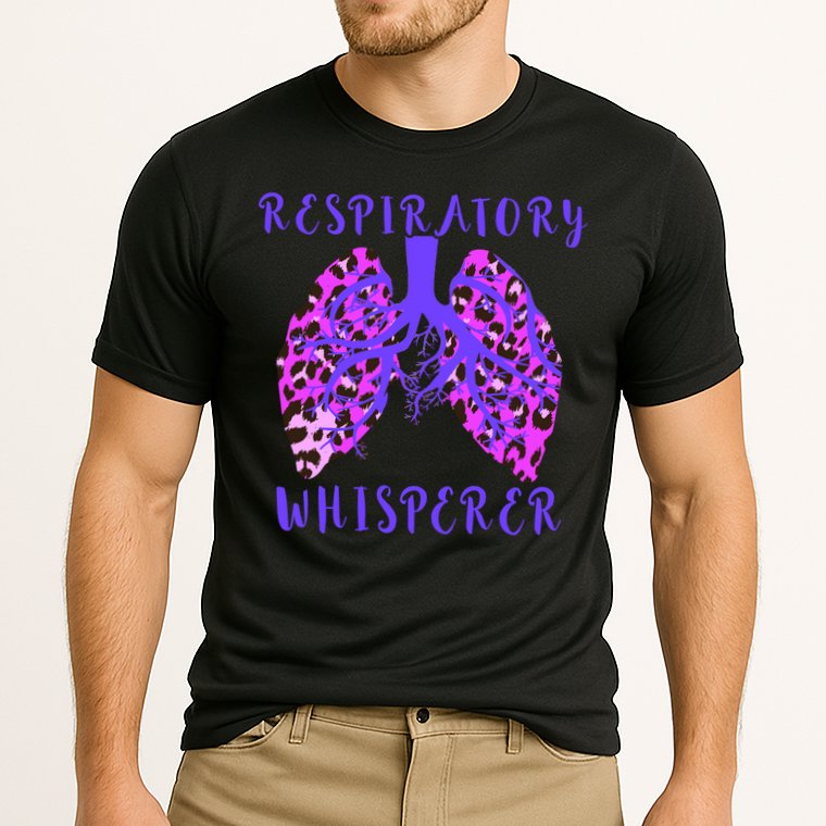 Respiratory Therapist Leopard Lung Whisperer Doctor Gift Cooling Performance Crew T-Shirt