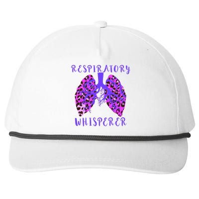 Respiratory Therapist Leopard Lung Whisperer Doctor Gift Snapback Five-Panel Rope Hat