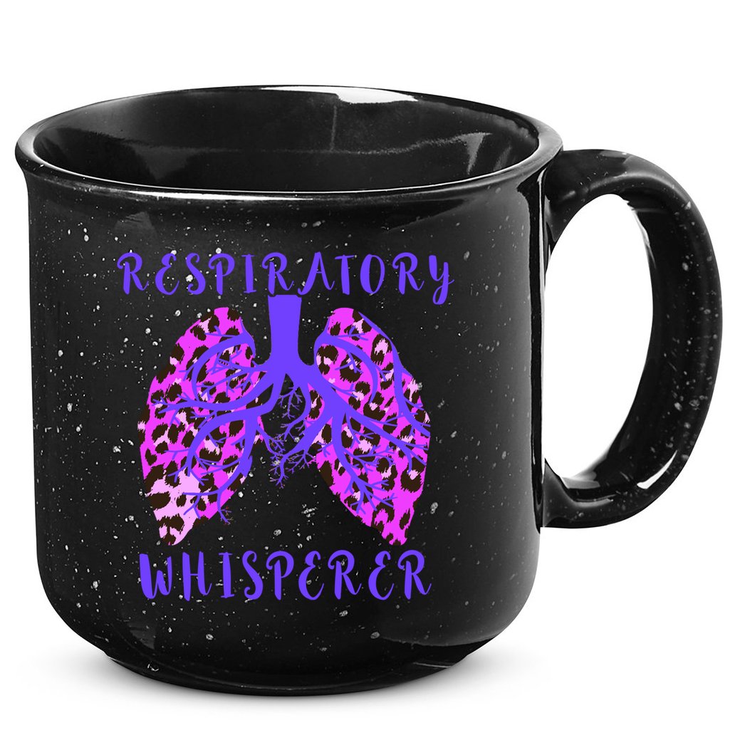 Respiratory Therapist Leopard Lung Whisperer Doctor Gift 15oz Campfire Ceramic Mug