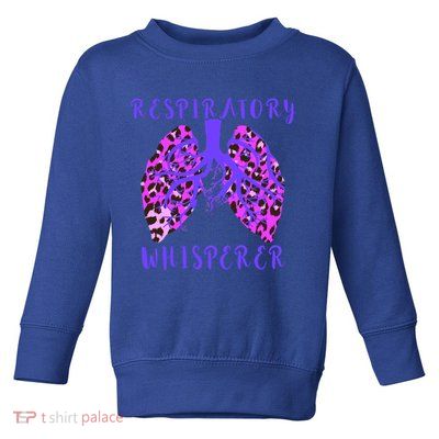Respiratory Therapist Leopard Lung Whisperer Doctor Gift Toddler Sweatshirt