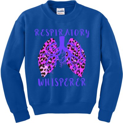 Respiratory Therapist Leopard Lung Whisperer Doctor Gift Kids Sweatshirt