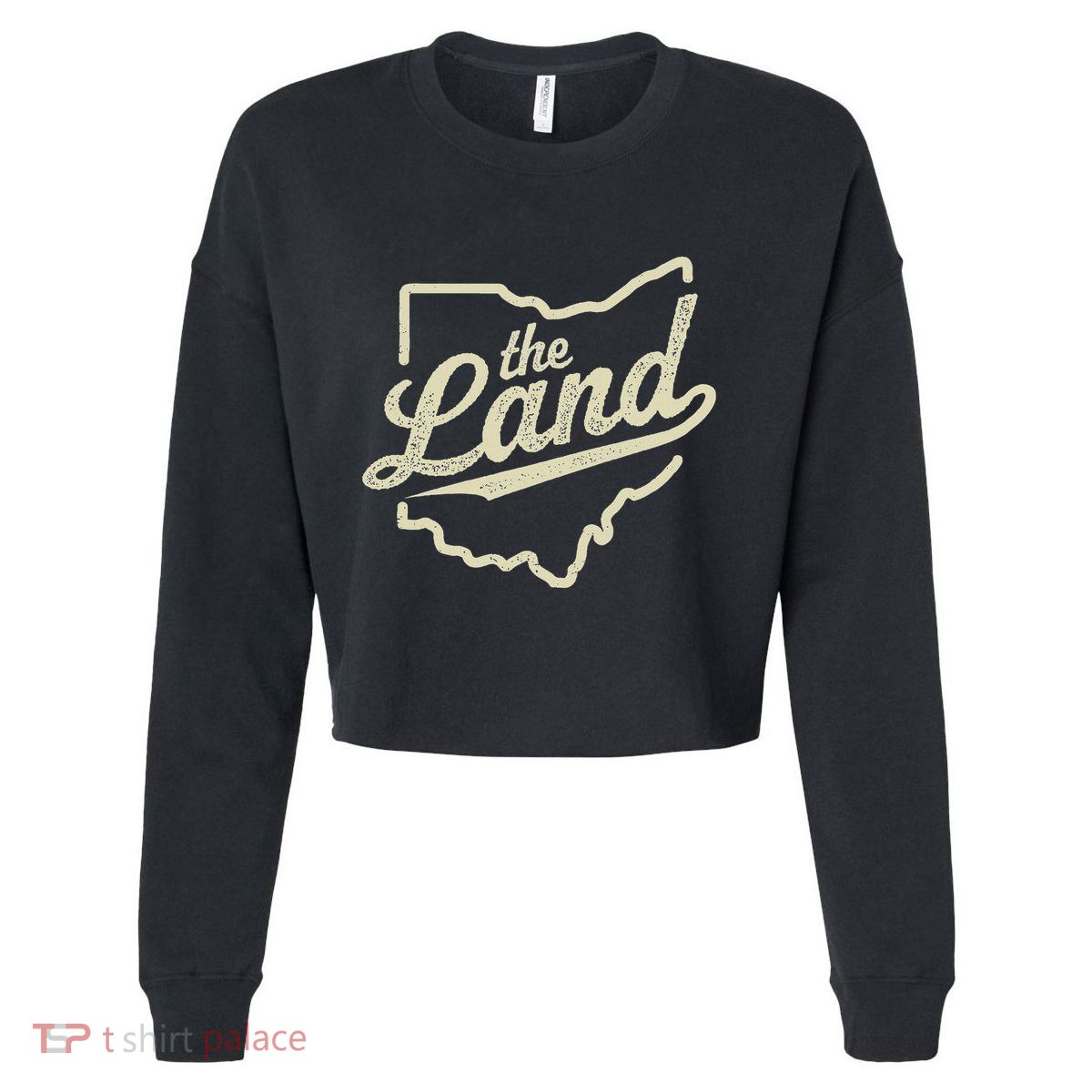 Retro The Land Cleveland Ohio Classic Throwback Souvenir Cropped Pullover Crew