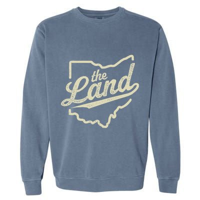 Retro The Land Cleveland Ohio Classic Throwback Souvenir Garment-Dyed Sweatshirt