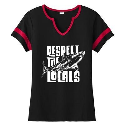 Respect The Locals Ladies Halftime Notch Neck Tee